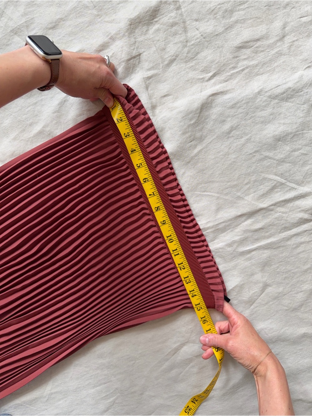 Babaton Pleated Midi Skirt in terra cotta xs - Picture 11 of 14